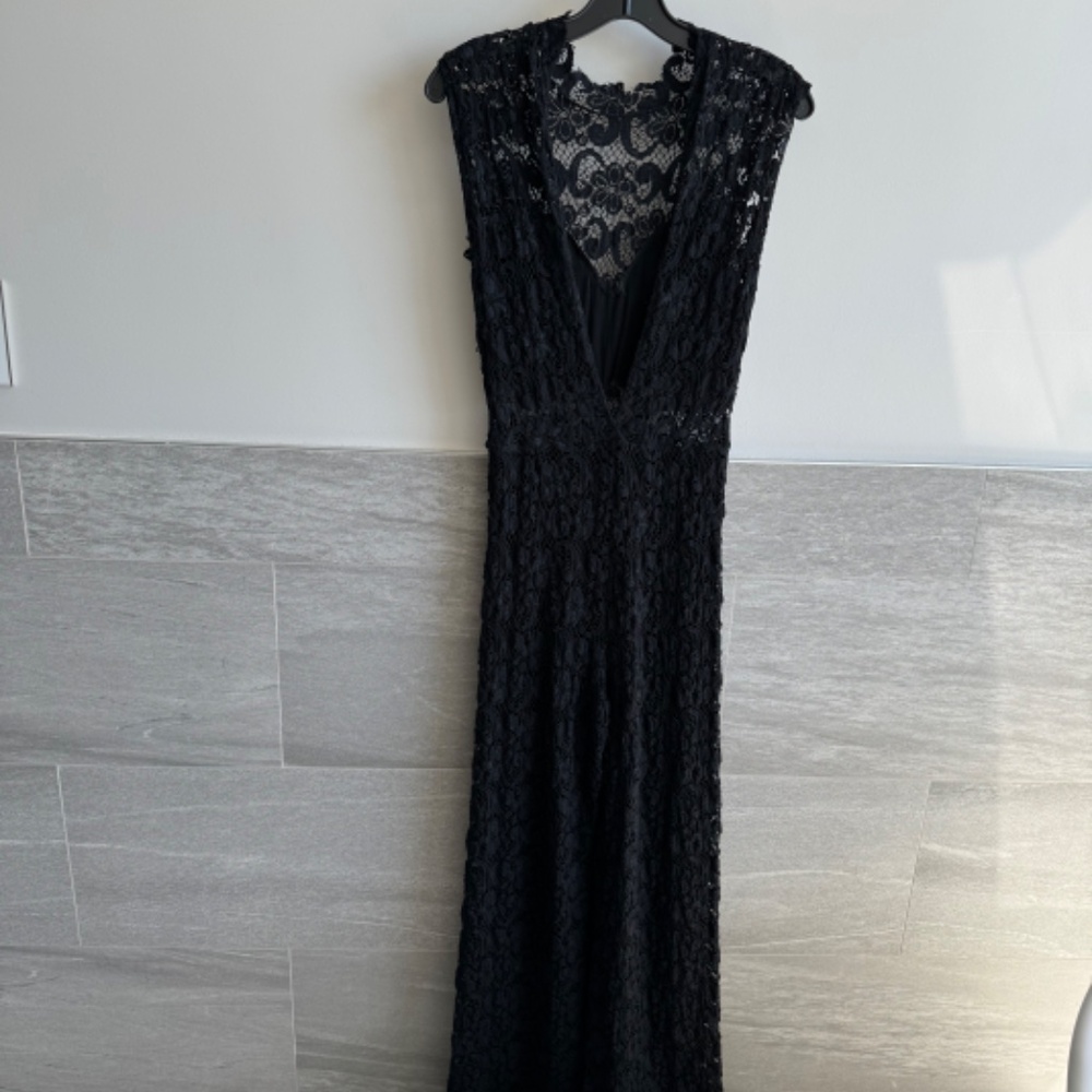 Nightcap long black lace Jumpsuit